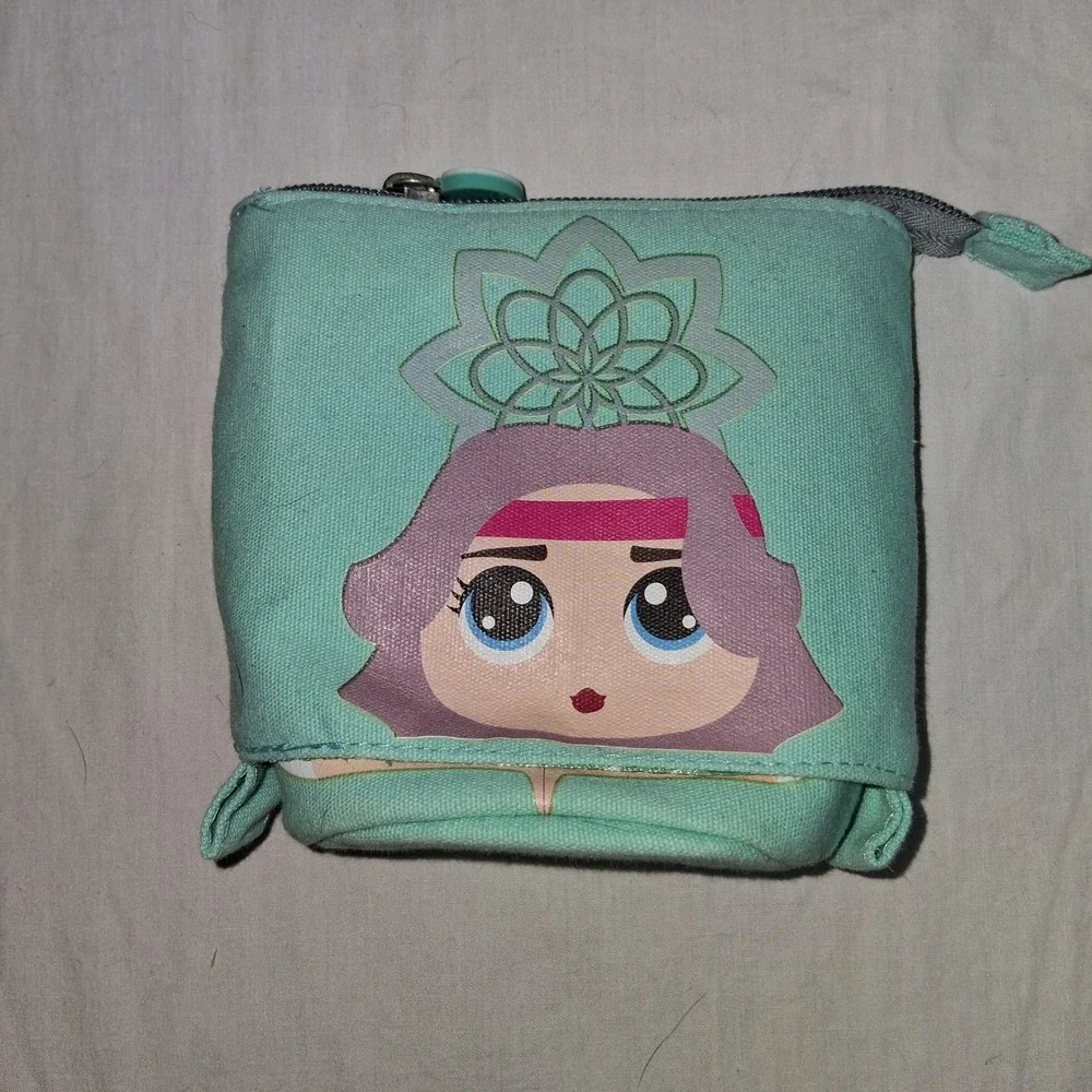 Cute Anime Girl Yoga Pencil Case‎ Pouch Zippered Pouch Bag Organizer Avery